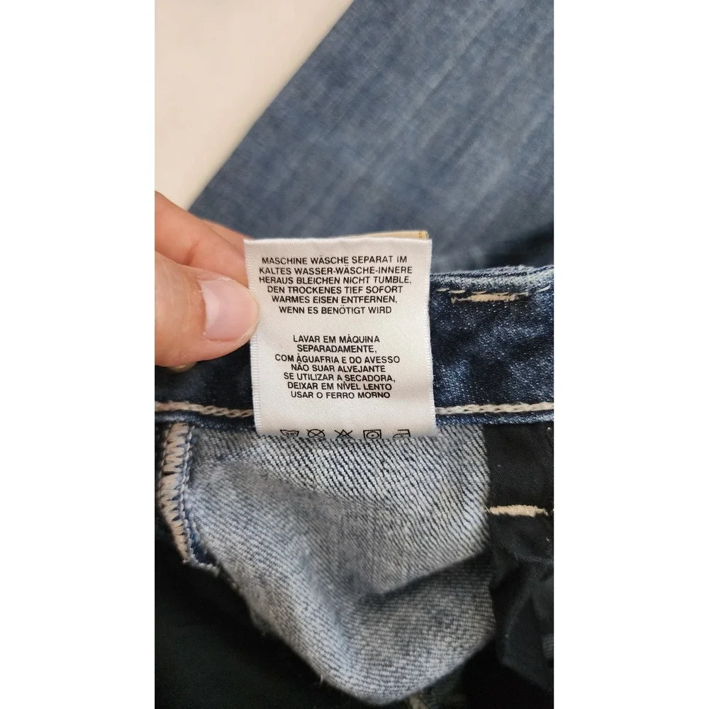Miss Me Easy‎ Boot JE5330E2R Blue Embellished Flap Pocket Y2K Jeans Womens 29